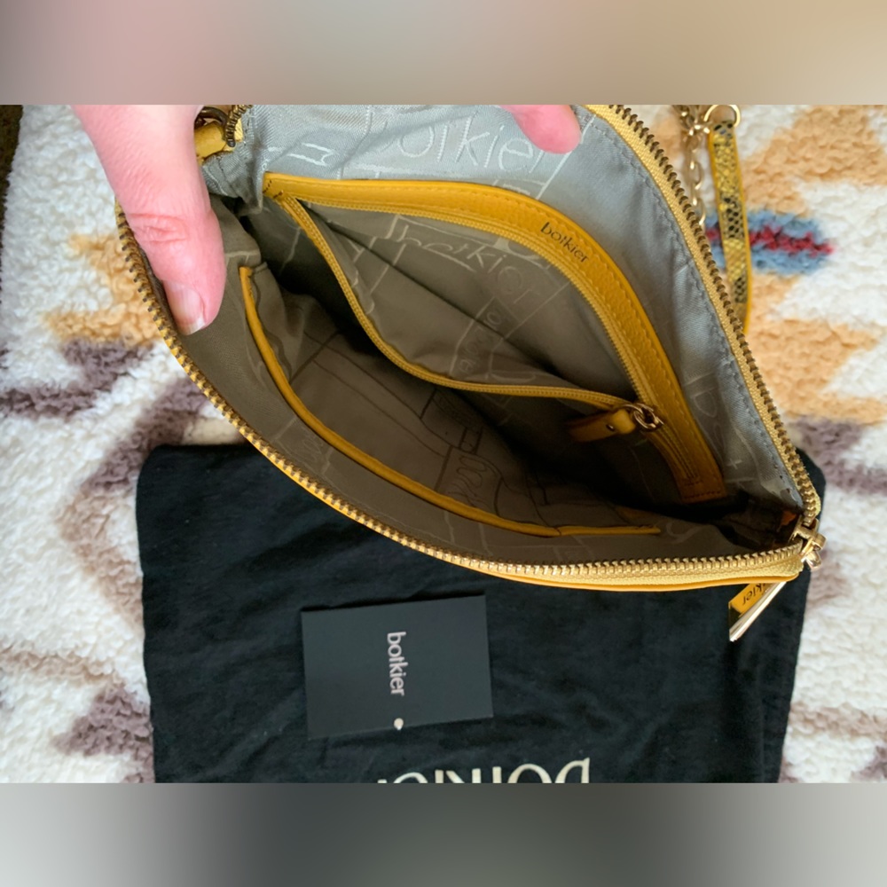 Nwot Botkier Yellow & Python Small Shoulder Bag W… - image 8